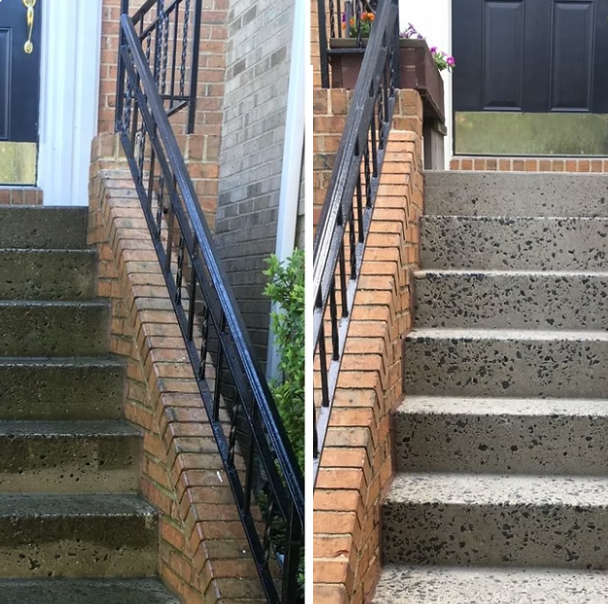 Steps cleaning - Before and After